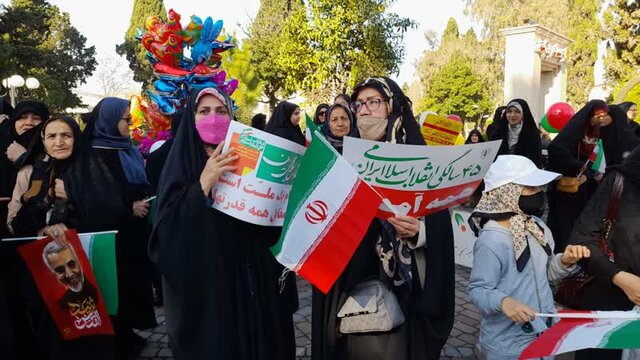 حضور پر شور مردم دیار علویان در راهپیمایی ۲۲ بهمن
